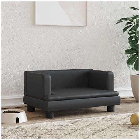 Lettino per Cani Nero 60x40x30 cm in Similpelle - Foto 2