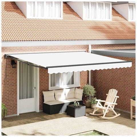 Tenda Retrattile Bianco 400x300 cm Tessuto - Foto 2