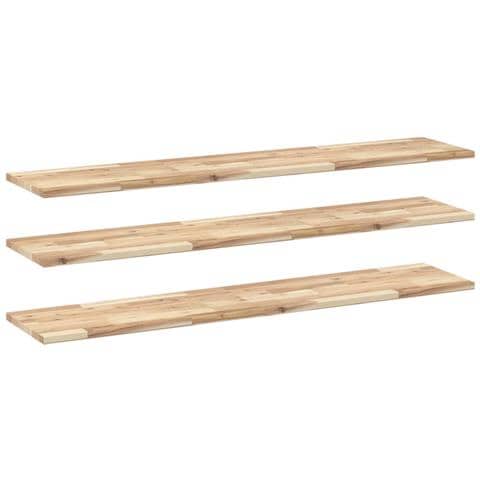 Mensole da Parete 3 pz 120x30x2 cm Legno Acacia Non Trattato - Foto 1