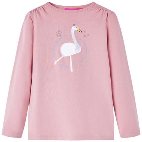 Maglietta per Bambini a Maniche Lunghe Rosa Chiaro 128 - Foto 1