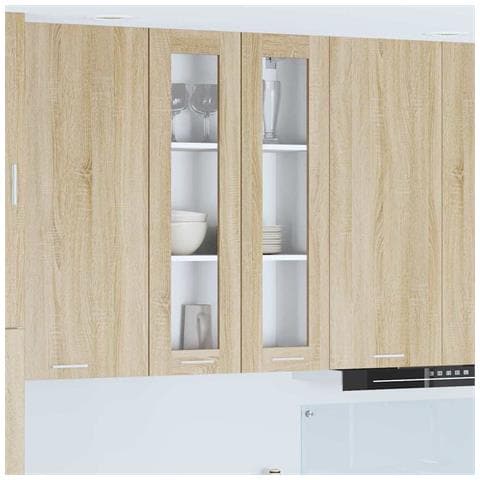 Armadio pensile con porta Riga Rovere Sonoma 60 x 31 x 100 cm - Foto 2