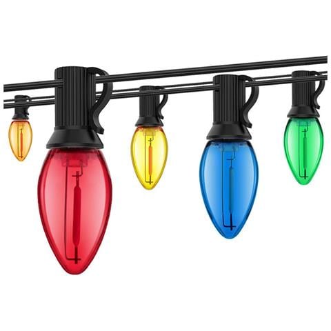Catena Luminosa Natalizia A Led Da 15m Con 25 Lampadine E 1 Di Ricambio - Multicolore, Resistente Alle Intemperie - Foto 1