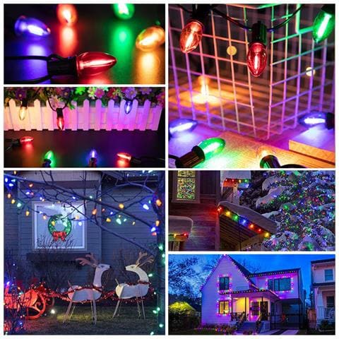 Catena Luminosa Natalizia A Led Da 15m Con 25 Lampadine E 1 Di Ricambio - Multicolore, Resistente Alle Intemperie - Foto 6