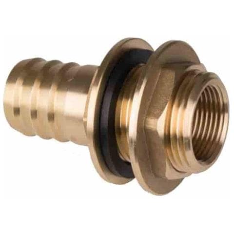 Kit Raccordo Per Serbatoi Acqua Piovana Passaparete Ottone 1 Pollice 25mm - Foto 2