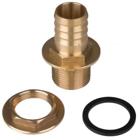 Kit Raccordo Per Serbatoi Acqua Piovana Passaparete Ottone 1 Pollice 25mm - Foto 1