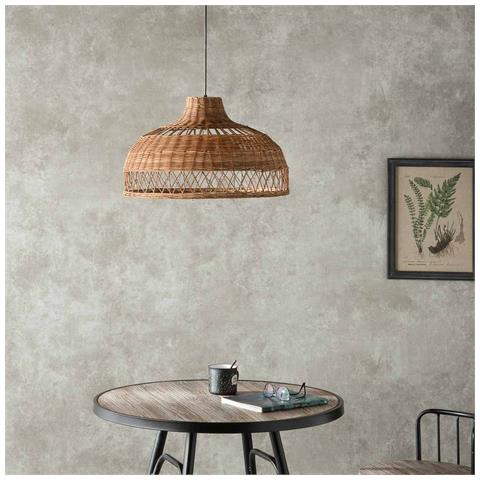Plafoniera In Rattan Marrone 50x50x30h Cm - Foto 2