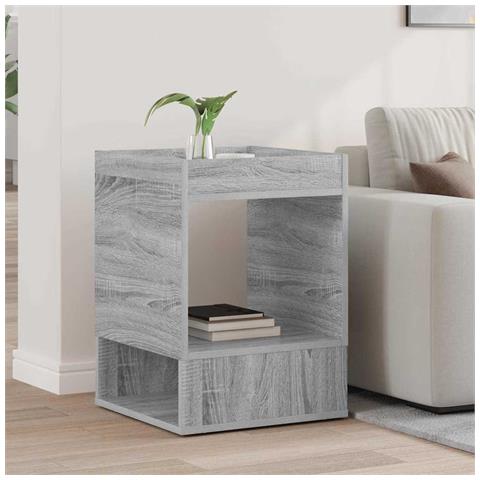 Tavolino Grigio Sonoma 40 x 40 x 56 cm Legno multistrato - Foto 2