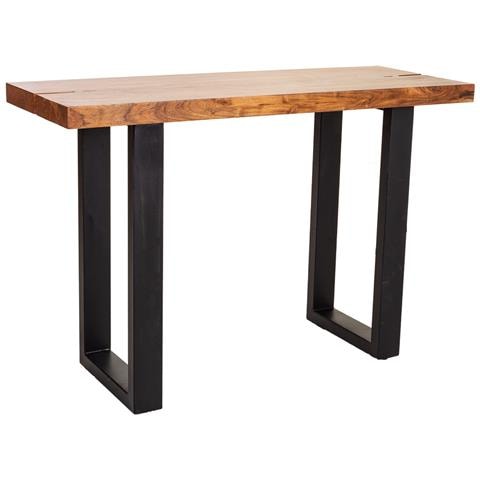 Mobile Da Ingresso In Legno E Metallo Nero 120x45x75h - Foto 1