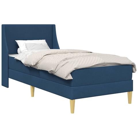 Struttura letto con materasso Blu 80x 200 cm Poliestere - Foto 1