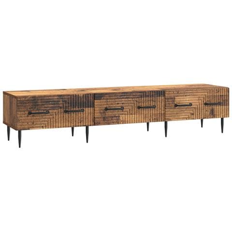 Mobile TV Legno antico 147 x 34,5 x 30 cm Legno ingegnerizzato - Foto 1