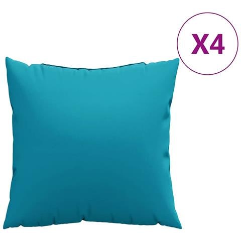 Cuscini per divano 4 pz blu 60x60 cm in Tessuto - Foto 1