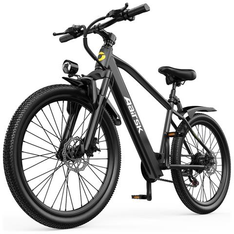 250W Elettrica, Mountain Bike Off-Road da 26 pollici, Batteria al Litio 36V / 10Ah, Velocità Massima 25 km /h, Nera - Foto 1