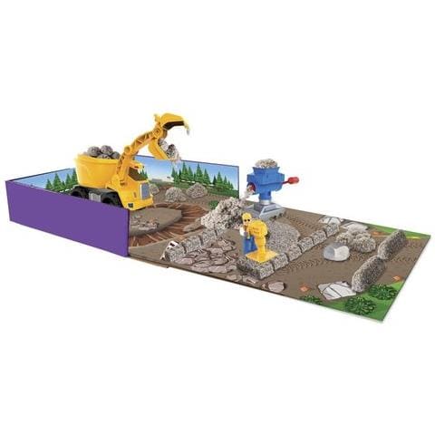 Set Di Gioco Extra Large Che Ricrea L'ambientazione Di Un Cantiere. Incluso 340 Gr Di Kinetic Rock, 1 Camion Ribaltabile, 1 Secchiello, 1 Frantoio, 1 Personaggio, 1 Formina Per Roccia, 1 Attrezzo, 1 Segnale, 1 Contenitore Trasformabile - 60331 - Foto 1