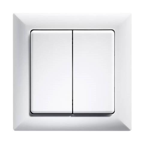 Pulsante Senza Fili Ft55-rw 2 Canali Da Parete Raggio Di Azione Max. (campo Libero) 100 M - Foto 1