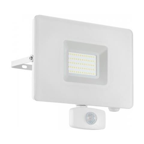 Lampada Da Parete Per Esterno Con Sensore Movimento Faedo 205 X 50 X 200 Mm Led - 50w - 4800 Lm - 5000k Cool White - 25.000 H - A+ Ip 44 Bianco - Foto 1