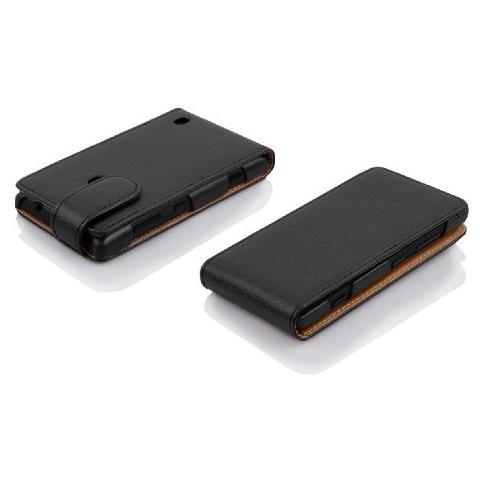 Custodia Compatibile Con Nokia Lumia 520 In Nero Ossido - Coperchio Protettivo In Design Flip Realizzato In Similpelle Testurizzata - Foto 2