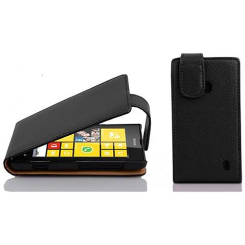 Custodia Compatibile Con Nokia Lumia 520 In Nero Ossido - Coperchio Protettivo In Design Flip Realizzato In Similpelle Testurizzata - Foto 4
