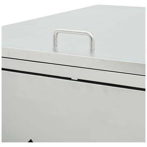 Copribidone per Spazzatura Singolo 240 L in Acciaio Inox - Foto 2