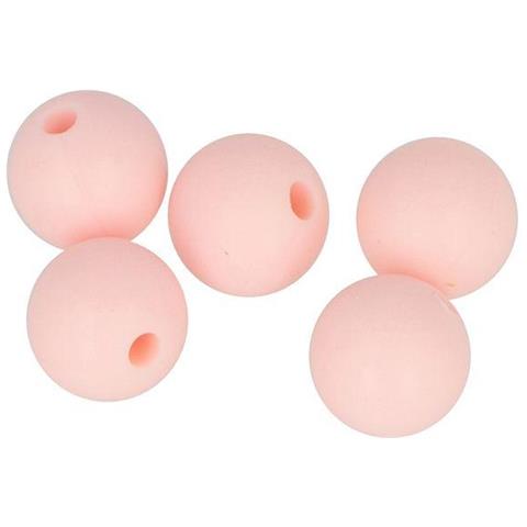 Perlina Di Silicone Tonda X 5 - 10 Mm - Rosa Cipria - Foto 4