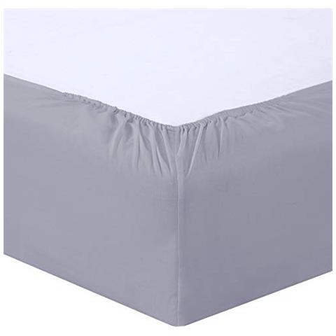 Vision Lenzuola Con Angoli Grigio 200x200 - 100% Cotone - Da 30 Centimetri Con Altezza - Foto 2