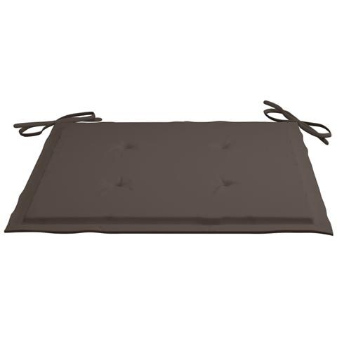 Sedie da Giardino e Cuscini Grigio Talpa 4 pz Massello di Teak - Foto 10