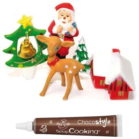 Decorazione Per Dolci Natalizi + Penna Alimentare Al Cioccolato - Foto 1