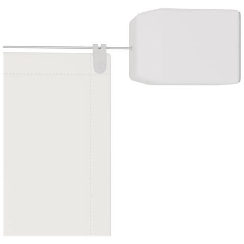 Paravento Verticale Bianco 180x800 cm Tessuto Oxford - Foto 2