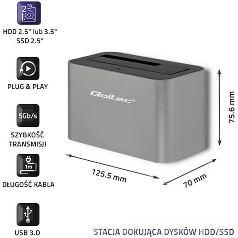 Docking Station USB 3.2 Gen 1 Argento - Foto 2