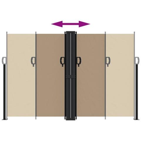 Tenda da Sole Laterale Retrattile Tortora 160x600 cm - Foto 10