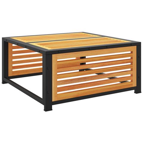 Tavolo Da Giardino 68x68x30 Cm In Legno Massello Di Acacia - Foto 2