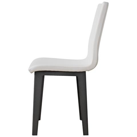 Sedia Armida Gambe Antracite Cuscino Bianco 01 (gambe Coniche) - Foto 1