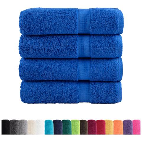 Asciugamani Premium SOLUND 4 pz Blu 50x100 cm 600gsm - Foto 2