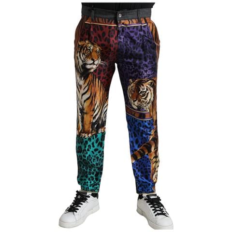 Jeans In Denim Sciolto In Cotone Tigre Multicolor - It44 - Xs - Foto 1
