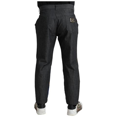 Jeans In Denim Sciolto In Cotone Tigre Multicolor - It44 - Xs - Foto 2