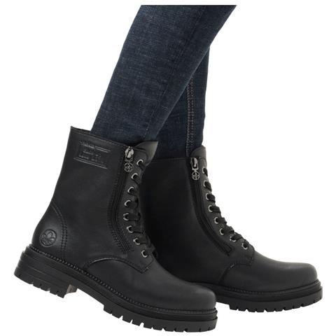 Black Casual Closed Ladies Mid Height Boots Stivaletti Pelle Scarpe Donna Nero Eu 37, Y3100-00 - Foto 2