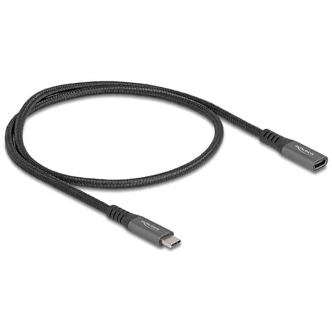 Cavo di prolunga USB 10 Gbps USB Type-C maschio a femmina PD 3.0 100 W 0,5 m grigio metallo - Foto 1