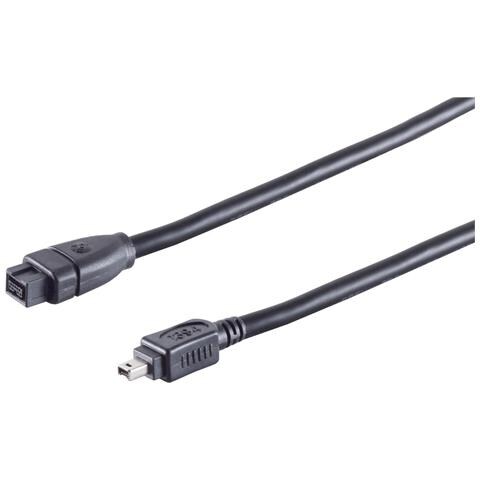 Cavo FireWire IEEE 1394B 9 poli ST / 1394A 4 poli 1,8 m - Foto 1