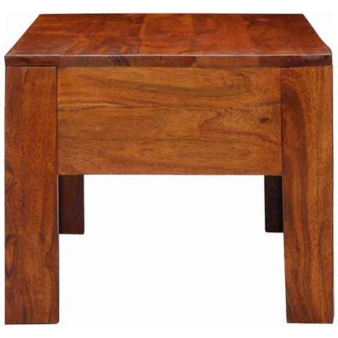 Tavolino Da Salotto 90x50x40 Cm In Legno Massello Di Acacia - Foto 3