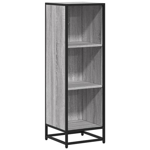 Libreria Grigio Sonoma 33,5x33x107,5 Cm In Legno Multistrato - Foto 2