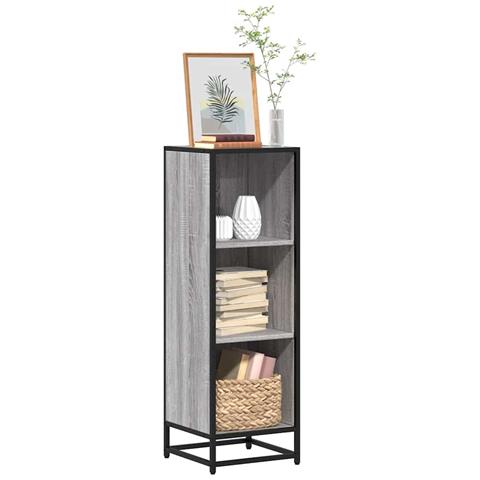 Libreria Grigio Sonoma 33,5x33x107,5 Cm In Legno Multistrato - Foto 1