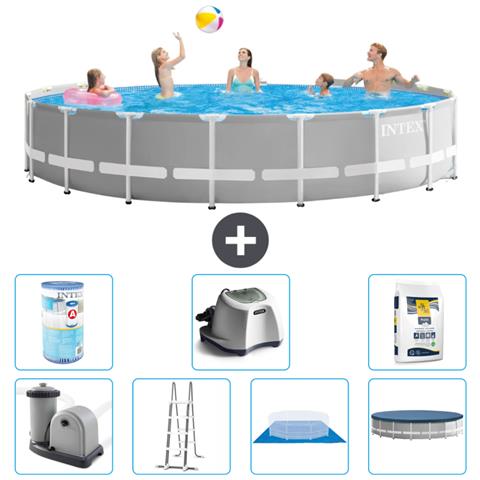 Piscina Fuori Terra - In Giro - 549x122 Cm - Grigio - Include Accessori Coordinati A2316 - Foto 1