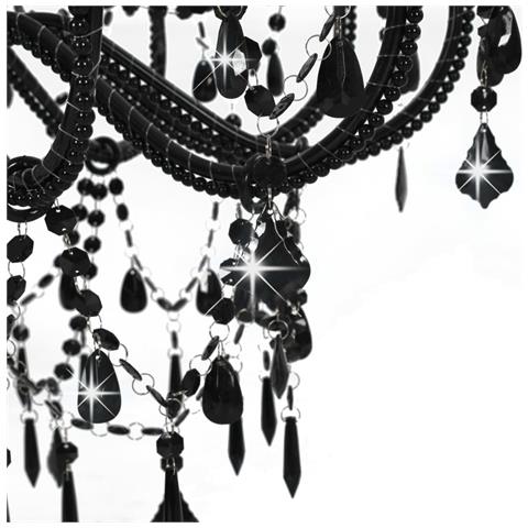 Lusso Casadino - Lampadario Con Perline Nero 12 Lampadine E14 - Foto 7