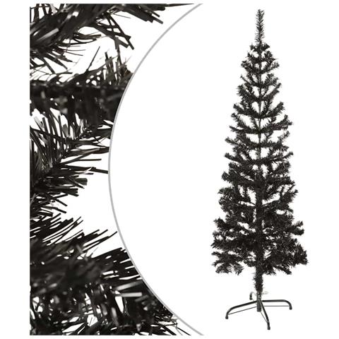 Albero Di Natale Sottile Nero 150 Cm - Foto 2