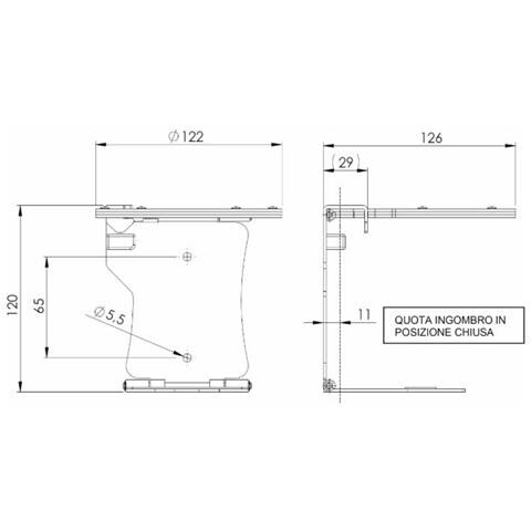 Portabottiglie Universale Per Cabina In Acciaio Ø Bottiglia 60-90mm - Foto 2