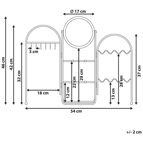 Portagioie Con Specchio Pirou Oro - Foto 8