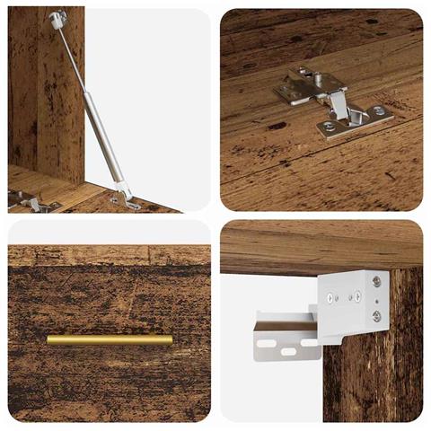 Armadietto a muro Legno vecchio 100 x 36.5 x 35 cm - Foto 9