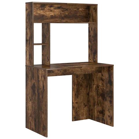 Scrivania Rovere fumo 91 x 50 x 149 cm Legno multistrato - Foto 1