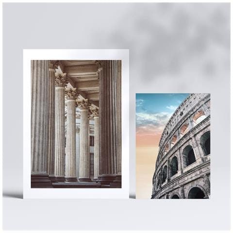 Set Di 6 Stampe Stampe Artistiche Da Parete Vintage Ispirate All'estetica Romana Per La Camera Da Letto O Il Soggiorno A3 & A4 Senza Cornice - Foto 2