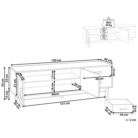 Mobile Tv Costello Marrone Chiaro - Foto 5
