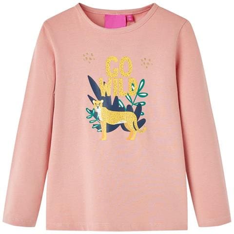 Maglietta per Bambini a Maniche Lunghe Rosa Chiaro 140 - Foto 1